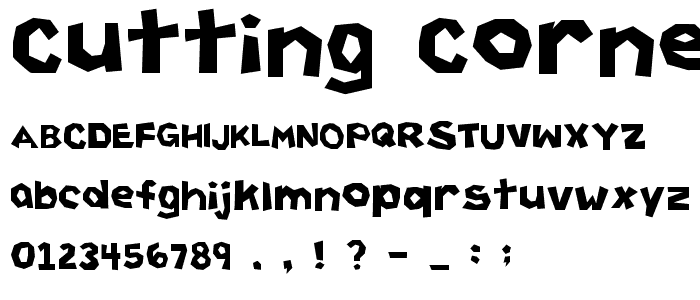 Cutting Corners font